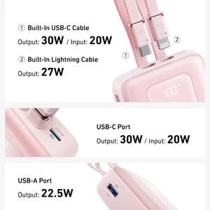 پاوربانک انکر Zolo مدل A1681 ظرفیت 20000 میلی آمپر توان 30 وات