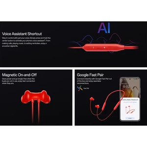 هدفون بلوتوث دورگردنی وان پلاس مدل Bullets Wireless Z3