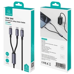 کابل شارژ دو سر یوسمز مدل SJ740 توان 72 وات طول 1.2 متر