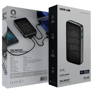 پاوربانک گرین لاین مدل Valmont ظرفیت 20000 میلی آمپر توان 100 وات