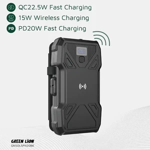 پاوربانک خورشیدی Solar 5-Panel گرین لاین ظرفیت 20000 میلی آمپر ساعت توان 20 وات