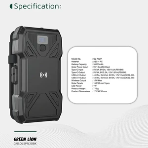 پاوربانک خورشیدی Solar 5-Panel گرین لاین ظرفیت 20000 میلی آمپر ساعت توان 20 وات