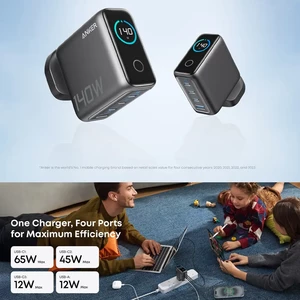 شارژر دیواری انکر Zolo مدل B2697 توان 140 وات با کابل تایپ سی سه پین