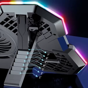 پایه نگهدارنده گیمینگ لپ تاپ کول کلد مدل F13-1  با 5 فن