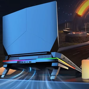 پایه نگهدارنده گیمینگ لپ تاپ کول کلد مدل K42 با 3 فن