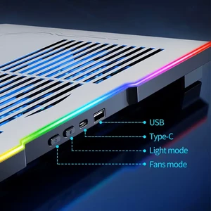 پایه نگهدارنده گیمینگ لپ تاپ کول کلد مدل K42 با 3 فن