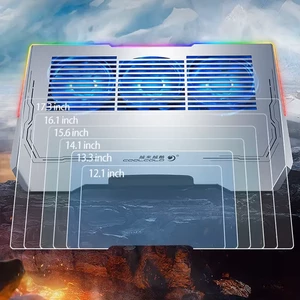 پایه نگهدارنده گیمینگ لپ تاپ کول کلد مدل K42 با 3 فن