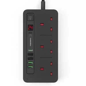 چندراهی برق 3 سوکت و شارژر پرودو مدل PDFWCH013 توان 3000 وات