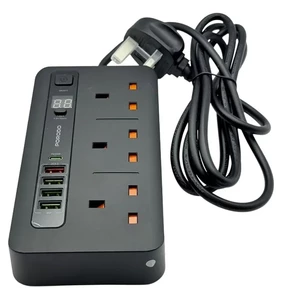 چندراهی برق 3 سوکت و شارژر پرودو مدل PDFWCH013 توان 3000 وات