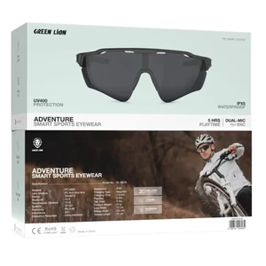 عینک ورزشی UV400 هوشمند بلوتوثی گرین لاین Adventure GL-SG10