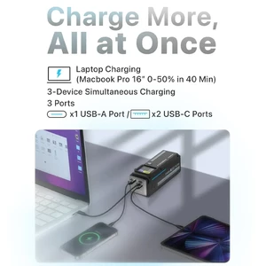 پاوربانک پاورولوژی مدل PPBCHA83 ظرفیت 27000 میلی آمپر ساعت توان 140 وات