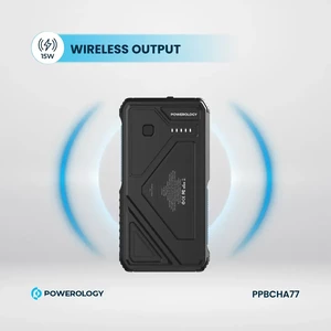 پاوربانک وایرلس شارژ سولار پاورولوژی مدل PPBCHA77 ظرفیت 27000 میلی آمپر ساعت توان 20 وات