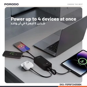 پاوربانک پرودو مدل PDPBFCH059 ظرفیت 30000 توان 22.5 وات با کابل متصل
