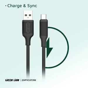 کابل شارژ USB به Type-C گرین لاین مدل GNPVCATCBK طول 1 متر