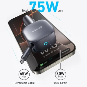 شارژر فندکی انکر Anker Nano Car Charger مدل A2738 توان 75 وات