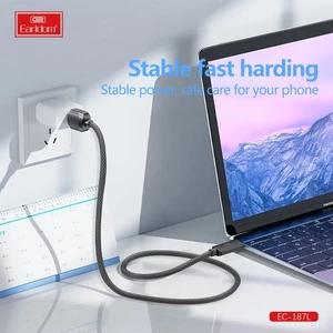 کابل شارژ USB به لایتنینگ ارلدام مدل EC-187L طول 1 متر توان 2.4 آمپر