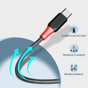 کابل شارژ USB به Type-C ارلدام مدل EC-186C طول 1 متر توان 3 آمپر