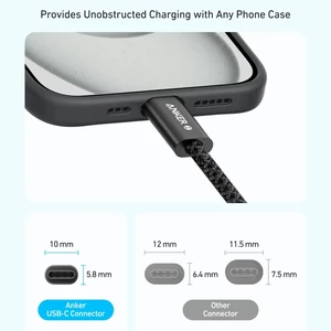 کابل شارژ USB-C به USB-C انکر Zolo مدل A8060 طول 1 متر توان 240 وات