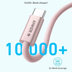 کابل شارژ USB-C به USB-C انکر Zolo مدل A8060 طول 1 متر توان 240 وات