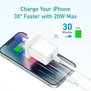 شارژر دیواری انکر مدل Anker Select Charger 20W B2347 توان 20 وات با کابل تایپ سی