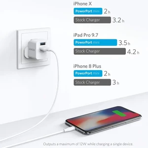 شارژر دیواری انکر PowerPort mini مدل A2620 توان 12 وات
