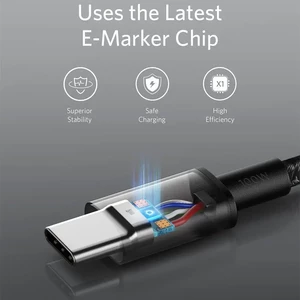کابل شارژ USB-C به USB-C انکر مدل Ultra-Durable A8757 طول 1.8 متر توان 100 وات
