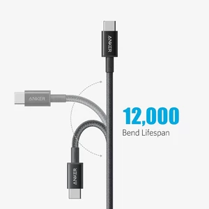 کابل شارژ USB-C به USB-C انکر مدل Ultra-Durable A8757 طول 1.8 متر توان 100 وات