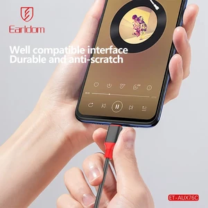کابل تبدیل تایپ سی به AUX ارلدام مدل AUX76C طول 1 متر