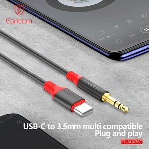 کابل تبدیل تایپ سی به AUX ارلدام مدل AUX76C طول 1 متر