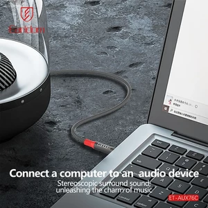 کابل تبدیل تایپ سی به AUX ارلدام مدل AUX76C طول 1 متر