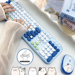 کیبورد و ماوس بی سیم مافی مدل Silly Cat