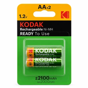 باتری قلمی قابل شارژ کداک مدل Rechargeable 2100mAh Ni-MH بسته 2 عددی