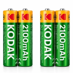 باتری قلمی قابل شارژ کداک مدل Rechargeable 2100mAh Ni-MH بسته 4 عددی به همراه شارژر