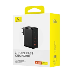 شارژر دیواری بیسوس GaN5 Pro Fast Charger CCGAN160CE توان 160 وات با کابل