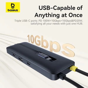 هاب تایپ سی 6 پورت بیسوس Dual Fast Charging مدل BS-OH168 B00070902123-00
