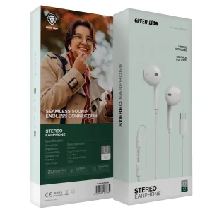 هندزفری گرین لاین مدل Stereo Earphone با کانکتور تایپ سی