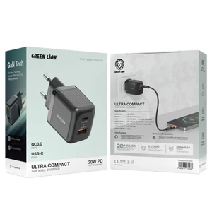 شارژر دیواری گرین لاین Ultra Compact GaN مدل GL-WC31 توان 20 وات