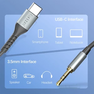 کابل تبدیل تایپ سی به AUX ارلدام مدل AUX73 طول 1 متر