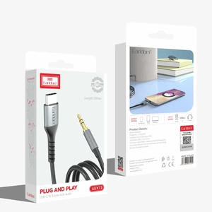 کابل تبدیل تایپ سی به AUX ارلدام مدل AUX73 طول 1 متر