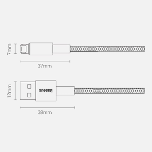 کابل USB به لایتنینگ باسئوس مدل Tungsten CALWJ-A01 طول 2 متر