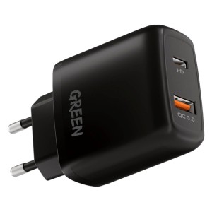 شارژر دیواری گرین لاین مدل GN20QCWBK توان 20 وات