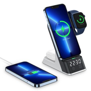 شارژر وایرلس 6 کاره گرین لیون Green Lion 6 IN 1 Wireless Charger Stand توان 15 وات