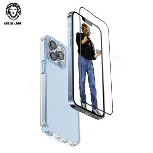 پک قاب و گلس گرین لاین Protection Pack مدل GN2IN1P13 آیفون iPhone 13