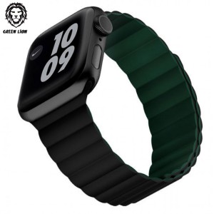 بند اپل واچ گرین لیون 44/45 میلی متر Green Lion Silicone + Magnets Watch Band