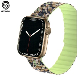 بند اپل واچ گرین لیون 44/45 میلی متر Green Lion Silicone + Magnets Watch Band