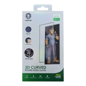 گلس شفاف گرین لیون 3D Curved Round Edge سامسونگ S22 Ultra