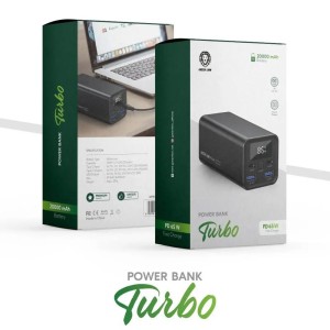 پاوربانک گرین لاین مدل Turbo GNTB20KPBBK ظرفیت 20000 میلی آمپر ساعت 65 وات