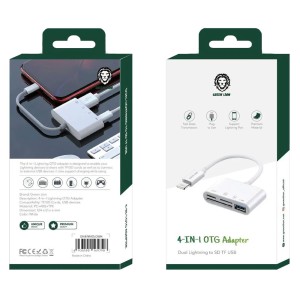 هاب لایتنینگ 4 پورت گرین لاین Green Lion 4-IN-1 OTG Adapter