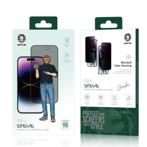 گلس استیو پرایوسی گرین لاین Steve Privacy آیفون iPhone 15 Pro Max