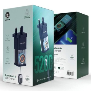 پاوربانک و شارژر گرین لاین مدل Powerbank & GaN Charger ظرفیت 5200 میلی آمپر ساعت توان 20 وات